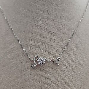 Elegant Silver Love Necklace